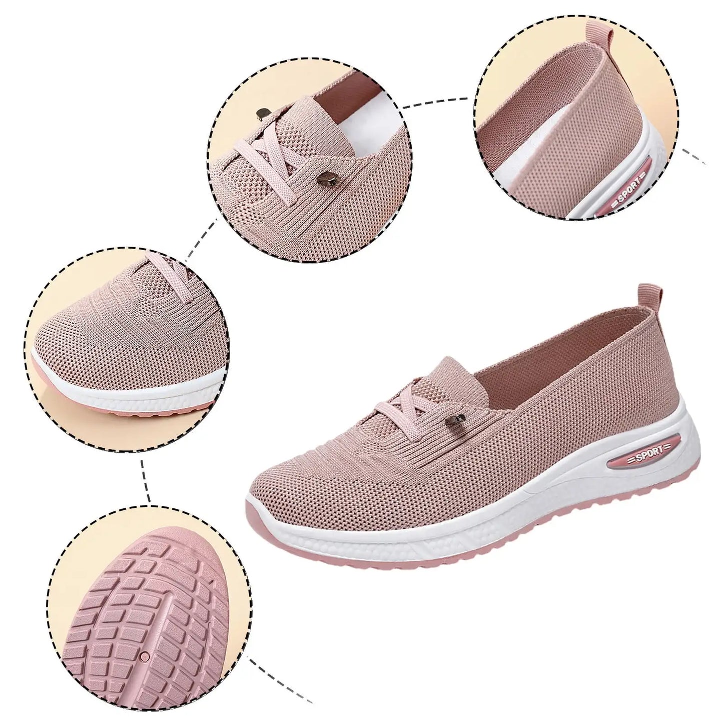 Women's breathable orthopedic sneakers Slip-On